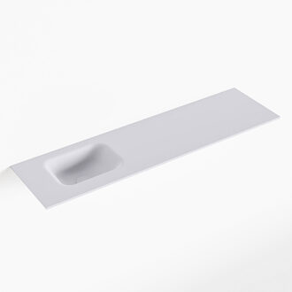 Mondiaz LEX Cale solid surface inleg wastafel voor toiletmeubel 110cm. Positie wasbak links