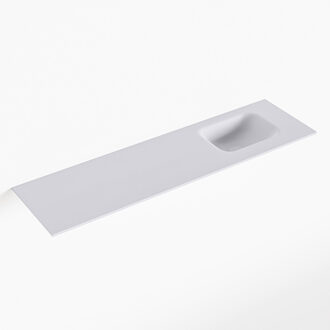 Mondiaz LEX Cale solid surface inleg wastafel voor toiletmeubel 110cm. Positie wasbak rechts