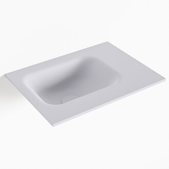 Mondiaz LEX Cale solid surface inleg wastafel voor toiletmeubel 40cm. Positie wasbak links
