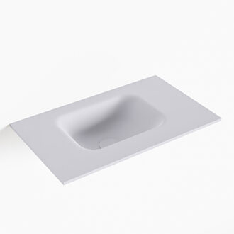 Mondiaz LEX Cale solid surface inleg wastafel voor toiletmeubel 50cm. Positie wasbak links