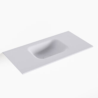 Mondiaz LEX Cale solid surface inleg wastafel voor toiletmeubel 60cm. Positie wasbak midden