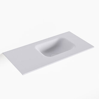Mondiaz LEX Cale solid surface inleg wastafel voor toiletmeubel 60cm. Positie wasbak rechts