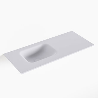 Mondiaz LEX Cale solid surface inleg wastafel voor toiletmeubel 70cm. Positie wasbak links
