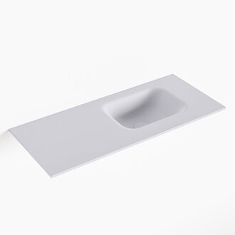 Mondiaz LEX Cale solid surface inleg wastafel voor toiletmeubel 70cm. Positie wasbak rechts