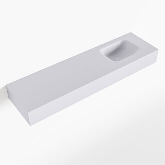 Mondiaz LEX Cale vrijhangende solid surface wastafel 110cm. Positie wasbak rechts