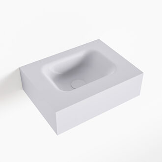 Mondiaz LEX Cale vrijhangende solid surface wastafel 40cm. Positie wasbak midden