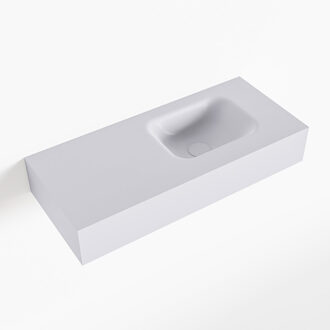 Mondiaz LEX Cale vrijhangende solid surface wastafel 70cm. Positie wasbak rechts