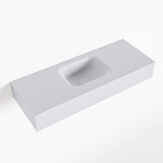 Mondiaz LEX Cale vrijhangende solid surface wastafel 80cm. Positie wasbak midden