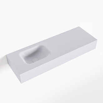 Mondiaz LEX Cale vrijhangende solid surface wastafel 90cm. Positie wasbak links