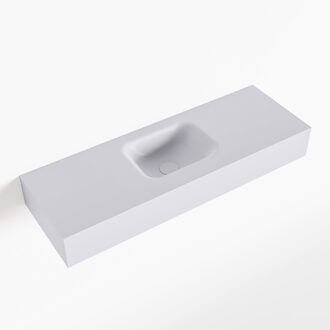 Mondiaz LEX Cale vrijhangende solid surface wastafel 90cm. Positie wasbak midden