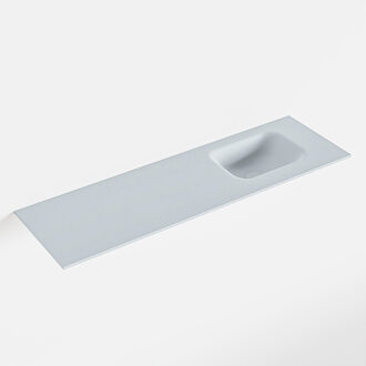Mondiaz LEX Clay solid surface inleg wastafel voor toiletmeubel 100cm. Positie wasbak rechts