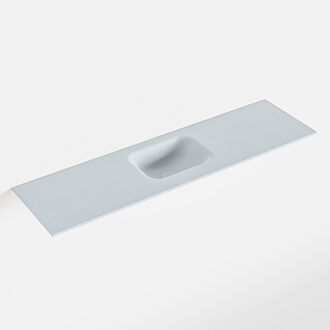 Mondiaz LEX Clay solid surface inleg wastafel voor toiletmeubel 110cm. Positie wasbak midden