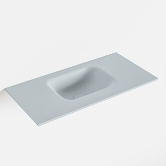 Mondiaz LEX Clay solid surface inleg wastafel voor toiletmeubel 60cm. Positie wasbak midden