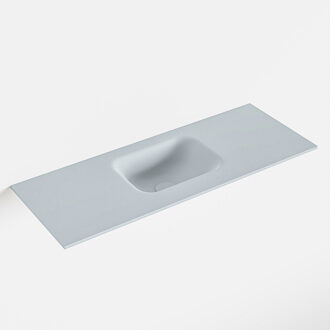 Mondiaz LEX Clay solid surface inleg wastafel voor toiletmeubel 80cm. Positie wasbak midden