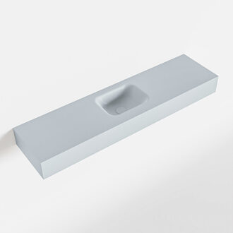 Mondiaz LEX Clay vrijhangende solid surface wastafel 120cm. Positie wasbak midden