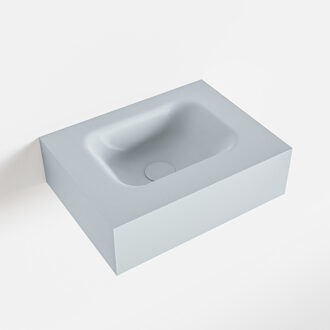 Mondiaz LEX Clay vrijhangende solid surface wastafel 40cm. Positie wasbak midden
