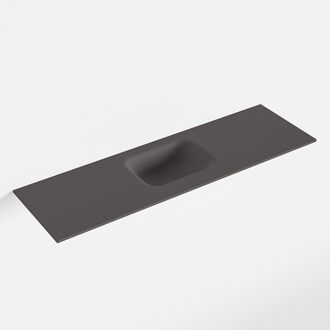 Mondiaz LEX Dark_grey solid surface inleg wastafel voor toiletmeubel 100cm. Positie wasbak midden
