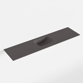 Mondiaz LEX Dark_grey solid surface inleg wastafel voor toiletmeubel 120cm. Positie wasbak midden
