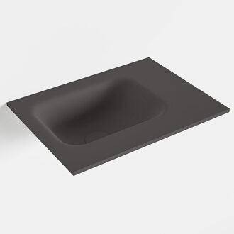 Mondiaz LEX Dark_grey solid surface inleg wastafel voor toiletmeubel 40cm. Positie wasbak links
