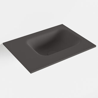 Mondiaz LEX Dark_grey solid surface inleg wastafel voor toiletmeubel 40cm. Positie wasbak rechts