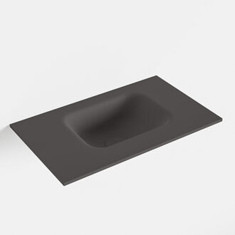 Mondiaz LEX Dark_grey solid surface inleg wastafel voor toiletmeubel 50cm. Positie wasbak rechts