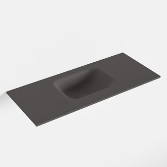 Mondiaz LEX Dark_grey solid surface inleg wastafel voor toiletmeubel 70cm. Positie wasbak midden
