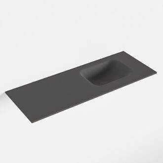Mondiaz LEX Dark_grey solid surface inleg wastafel voor toiletmeubel 80cm. Positie wasbak rechts