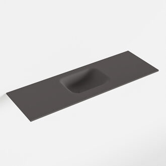 Mondiaz LEX Dark_grey solid surface inleg wastafel voor toiletmeubel 90cm. Positie wasbak midden