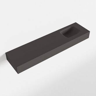 Mondiaz LEX Dark_grey vrijhangende solid surface wastafel 120cm. Positie wasbak rechts