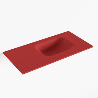 Mondiaz LEX Fire solid surface inleg wastafel voor toiletmeubel 60cm. Positie wasbak rechts