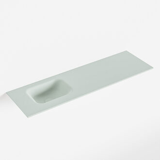 Mondiaz LEX Greey solid surface inleg wastafel voor toiletmeubel 100cm. Positie wasbak links