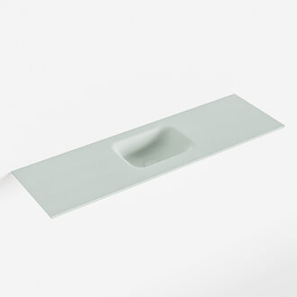 Mondiaz LEX Greey solid surface inleg wastafel voor toiletmeubel 100cm. Positie wasbak midden