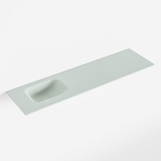 Mondiaz LEX Greey solid surface inleg wastafel voor toiletmeubel 110cm. Positie wasbak links
