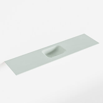Mondiaz LEX Greey solid surface inleg wastafel voor toiletmeubel 120cm. Positie wasbak midden