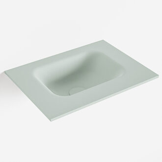 Mondiaz LEX Greey solid surface inleg wastafel voor toiletmeubel 40cm. Positie wasbak midden
