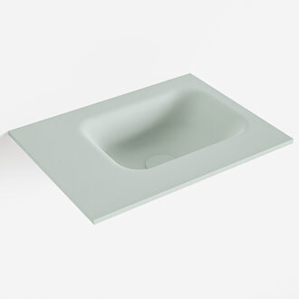 Mondiaz LEX Greey solid surface inleg wastafel voor toiletmeubel 40cm. Positie wasbak rechts
