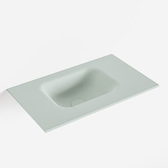 Mondiaz LEX Greey solid surface inleg wastafel voor toiletmeubel 50cm. Positie wasbak links
