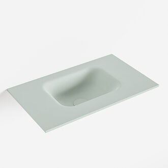 Mondiaz LEX Greey solid surface inleg wastafel voor toiletmeubel 50cm. Positie wasbak midden