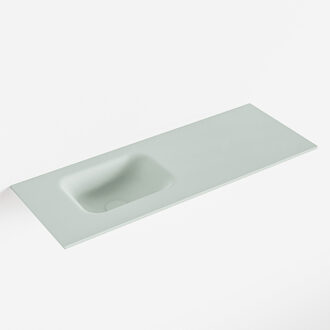 Mondiaz LEX Greey solid surface inleg wastafel voor toiletmeubel 80cm. Positie wasbak links