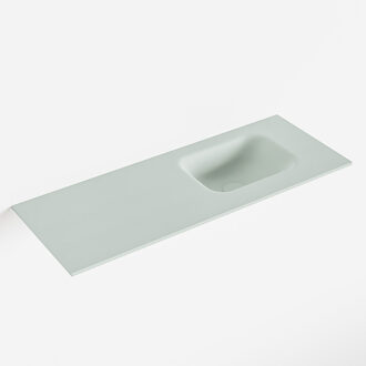 Mondiaz LEX Greey solid surface inleg wastafel voor toiletmeubel 80cm. Positie wasbak rechts