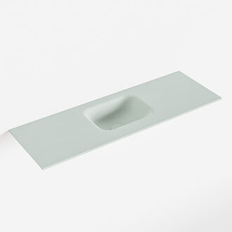 Mondiaz LEX Greey solid surface inleg wastafel voor toiletmeubel 90cm. Positie wasbak midden