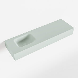 Mondiaz LEX Greey vrijhangende solid surface wastafel 100cm. Positie wasbak links