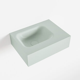 Mondiaz LEX Greey vrijhangende solid surface wastafel 40cm. Positie wasbak links