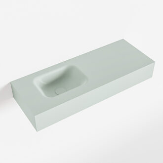 Mondiaz LEX Greey vrijhangende solid surface wastafel 80cm. Positie wasbak links