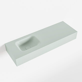 Mondiaz LEX Greey vrijhangende solid surface wastafel 90cm. Positie wasbak links