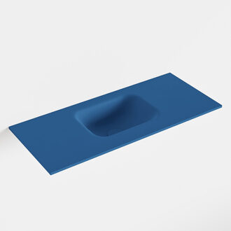 Mondiaz LEX Jeans solid surface inleg wastafel voor toiletmeubel 70cm. Positie wasbak midden