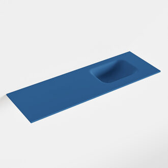 Mondiaz LEX Jeans solid surface inleg wastafel voor toiletmeubel 90cm. Positie wasbak rechts