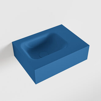 Mondiaz LEX Jeans vrijhangende solid surface wastafel 40cm. Positie wasbak links