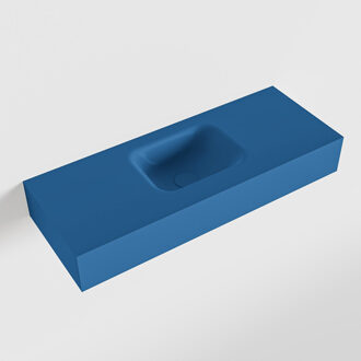 Mondiaz LEX Jeans vrijhangende solid surface wastafel 80cm. Positie wasbak midden