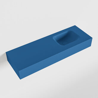 Mondiaz LEX Jeans vrijhangende solid surface wastafel 90cm. Positie wasbak rechts